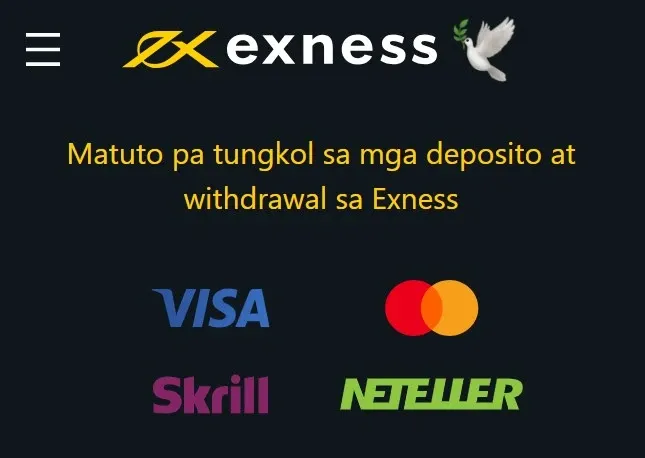 Mga deposito at withdrawal ng Exness.存款和提款但仍有更多的好处. 